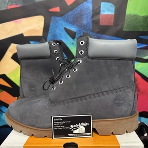Timberland Classic 6 IN Waterproof Boot Dark Grey Nubuck TB 0A5PY8 W08 size 13. - Picture 1 of 5