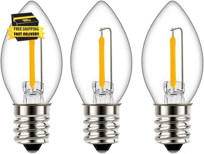 -C7 Edison LED Mini Night Light Replacement Bulbs 0.5W Equivalent to 5 Watt Inca - Image 1 of 4