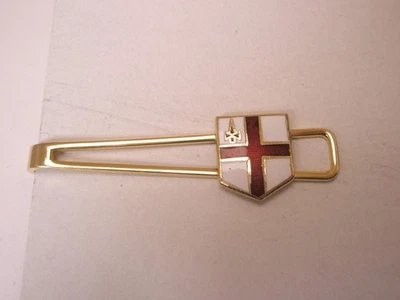 City of London Coat of Arms Crest Shield Red Cross Vintage Tie Bar Clip - Image 1 of 4