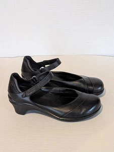 Aravon Leather Mary Janes Women's Size 10 D Wide Black - Picture 1 of 9