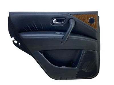 2021-2024 NISSAN ARMADA SL LEFT REAR INNER DOOR TRIM PANEL COVER BLACK LEATHER - Image 1 of 4