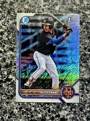 2022 Bowman Chrome - Willy Fanas #BCP-126 1st Bowman Shimmer Refractor - Image 1 of 2