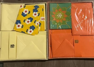 2 Vintage Schreibwaren Sets Floral ungeöffnet PRO ART Karten & Umschläge versiegelte Sets - Bild 1 von 10