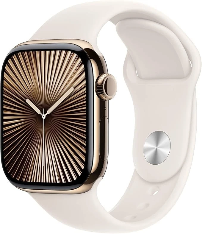 Apple Watch Series 10 42mm Gold Titanium with Starlight Band GPS + LTE Excellent - Image 1 of 1