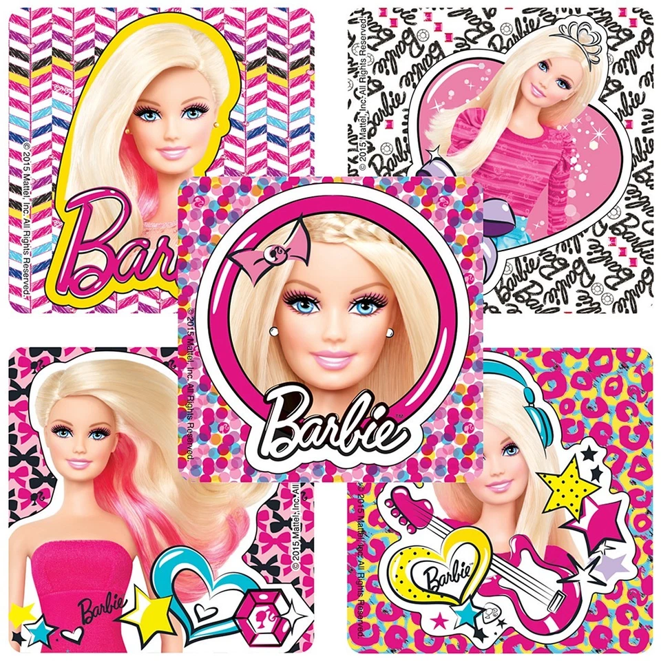 SANDYLION 25 Barbie Pics Stickers, 2.5"x2.5" each, Party Favors