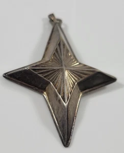 Ciondolo vintage 1980 firmato Reed & Barton stella di Natale placcato argento croce - Foto 1 di 10