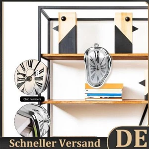 Schmelzende Uhr, Verformungsuhr, römische Zahlen, Geschenke für Kunstliebhaber ( - Bild 1 von 8