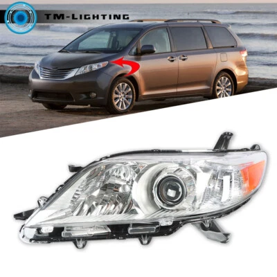 Faro conductor lado izquierdo halógeno para Toyota Sienna 2011 2012 2013 14 Foto 1 de 4