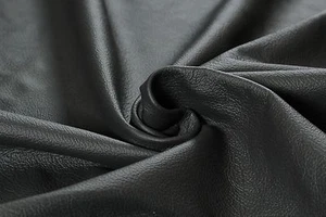 Black Leather Cowhide Remnant 5" X 8" P5 - Picture 1 of 5