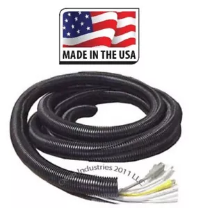 Telar de cable dividido de 100 pies X 5/8" tubo negro enrevesado conducto coche eléctrico - Imagen 1 de 1
