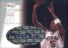 2001 SAGE Autographs Silver #A12 Maurice Evans/400