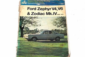 Libro De Servicio RAC Ford Zephyr MKIV 66-71 RAC Pearsons - Imagen 1 de 5