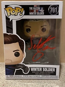 SEBASTIAN STAN SIGNED WINTER SOLDIER “THE FALCON” FUNKO POP 701 BAS COA AUTO - Picture 1 of 8