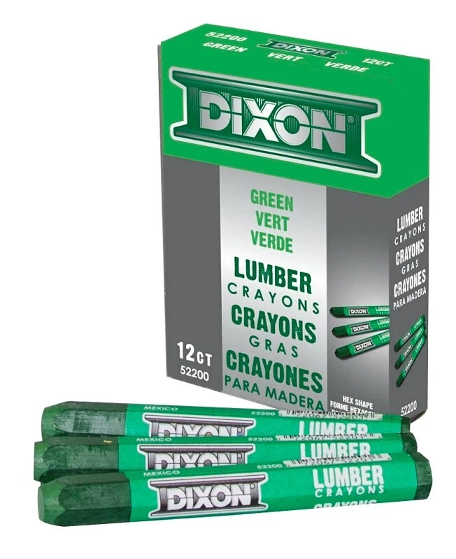 DIXON LUMBER CRAYONS 12 PACK GREEN #52200 HEX SHAPE FAST SHIPPING!! 4483889 - Image 1 of 1