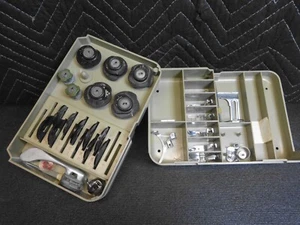 Vintage Necchi Supernova Sewing Machine Accessories Cams Feet Attachments READ - Picture 1 of 18