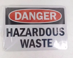 Lyle U3-1579-RA_14X10 Danger Hazardous Waste Sign 10" x 14" - Picture 1 of 3