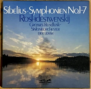 Sibelius Complete Symphonies 1-7 ROZHDESTVENSKY Eurodisc Melodiya 5 LP Box MINT - Bild 1 von 4