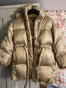 Levi’s Women’s Pillow Bubble Puffer Jacket sz XS Golden Beige - Picture 1 of 5