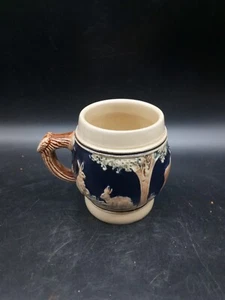 VTG Golden Crown E&R West Germany Hunting Elk Cider Stone Mug - Picture 1 of 8