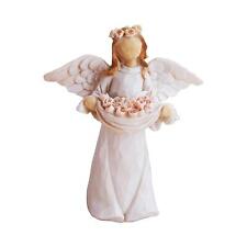 Collectible Sculpture,Angel Holding Flowers Home Decor Craft Ornament Resin