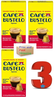 Café Bustelo Espresso Capsules Dark Roast Coffee Nespresso Original 30 Count - Image 1 of 2