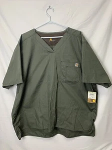 Carhartt Men's Ripstop Utility Scrub Top - Short Sleeve Green - Size 2XL New - Bild 1 von 8