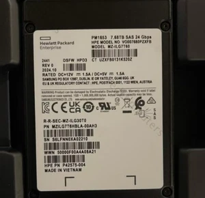 SSD SAS 24 Gbit/s MZ-ILG7T60 P42575-004 VO007680PZXFB neuf HPE Samsung PM1653 - Photo 1/1