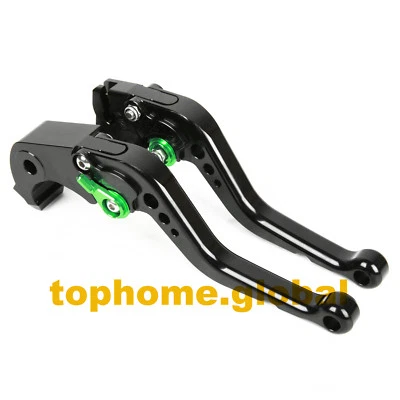 Alavancas de freio de embreagem CNC curtas pretas ajustáveis para KAWASAKI ZX10R 2006-2015 - Imagem 1 de 4