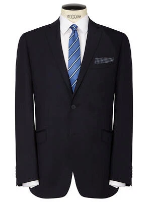 Jaqueta Terno Alfaiataria Daniel Hechter Pindot, Azul Marinho - Reino Unido Tamanho 42L RRP £180 - Nova com etiquetas - Imagem 1 de 4