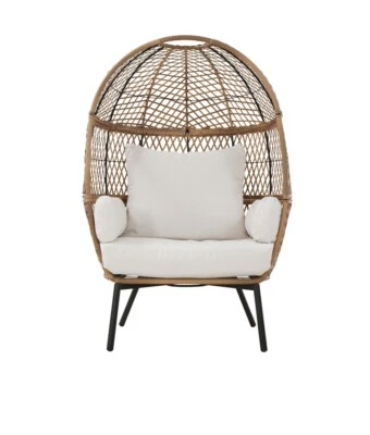 Better Homes & Gardens Ventura Boho Stationary Wicker Egg Chair - Image 1 of 4