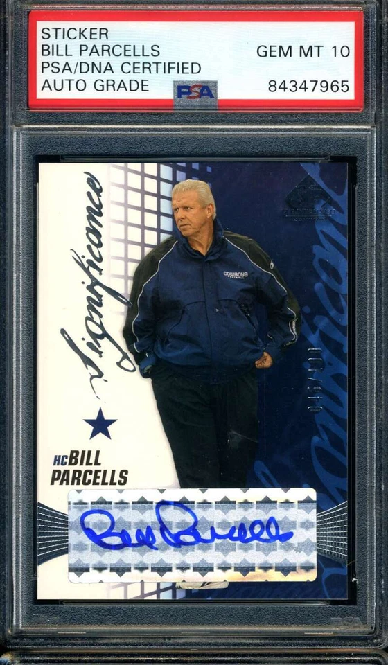 Bill Parcells PSA DNA Gem Mint 10 Signed 2004 SP Game Used Significance /100 Aut - Image 1 of 1
