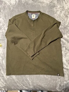 Cooper Oak Men's Adult 3XL Green Olive  Henley Heavy Athletic Casual Shirt - Picture 1 of 11