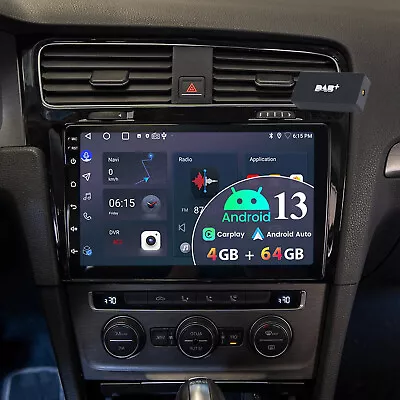 DAB+ Für VW Golf VII MK7 2013-2017 Autoradio CarPlay Android 14 4+64G GPS SAT BT - Bild 1 von 4