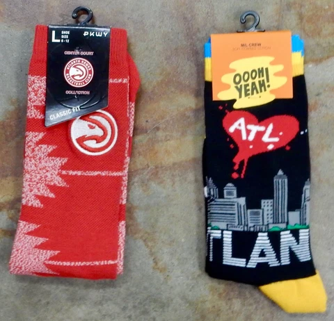 Atlanta Hawks Trae Young 3 Pack NBA Socks Basketball Geo Love ATL Crew Large Red Cover
