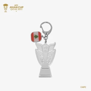 2D Trophy Keychain with Country Flag-LEBANON - Picture 1 of 1