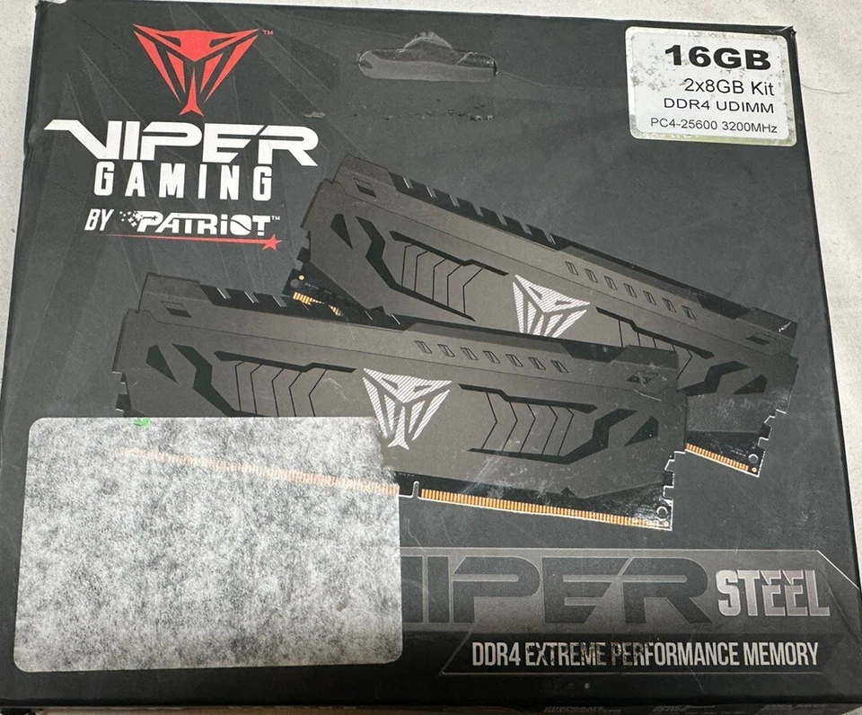 Patriot Viper Steel DDR4 8GB (2 x 4GB) 3200MHz Memory Kit (Open Box) - Image 1 of 2