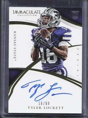 2015 Panini Immaculate Collegiate Tyler Lockett Rookie Auto Jersey # 16/99  - Image 1 of 2