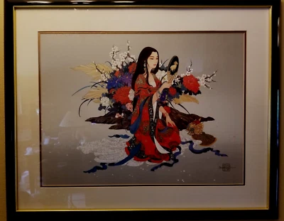  Caroline Young 1996 "Coraje y devoción" firmada a mano L.E. Litografía 237/888 Foto 1 de 4