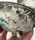 VTG Hand Painted Dragonware Footed Tea Cup Bowl & Saucer Moriage Japan