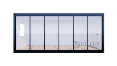 Bürocontainer - 6,0 m x 2,4 m Container Villex - mit Elektrik + Klimaanlage! - Bild 1 von 4