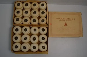 Vintage DMC Six Cord Crochet Thread No. 30 & No. 40 Snow White NIB 24 Balls - Picture 1 of 18