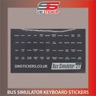 SCHWARZ KB Aufkleber für Bus Simulator Tastatur/Tastenbox/Rad Bus Simulator 21