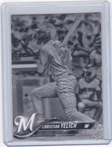 2018 Topps Update Negativo Blanco y Negro Christian Yelich Brewers #US248 - Imagen 1 de 2