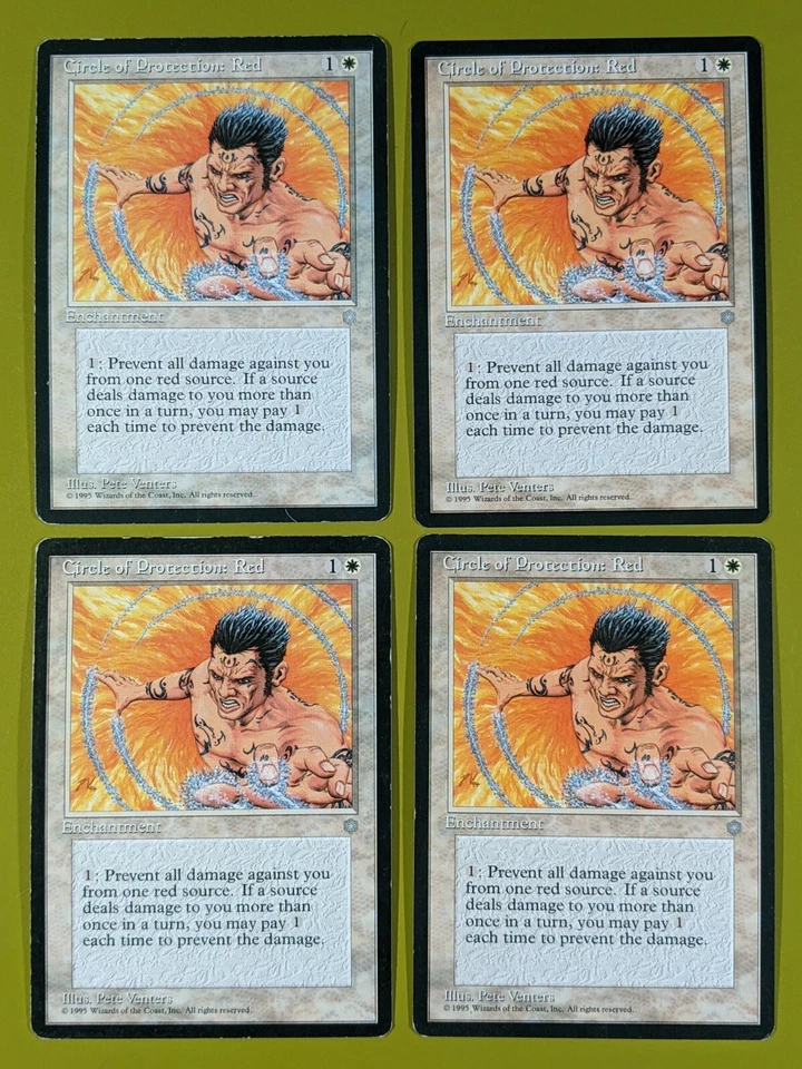 Circle of Protection: Red x4 Ice Age 4x Playset Magic the Gathering MTG - Image 1 of 1