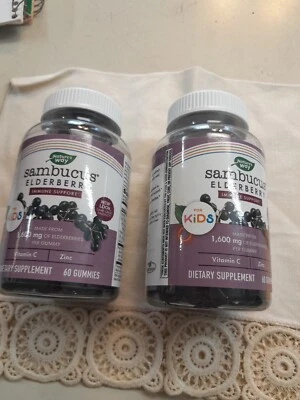 Gomitas Nature's Way Sambucus Saúco para Apoyo Inmunológico - Lote de 2 60 unidades  Foto 1 de 2