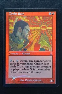 Magic The Gathering MTG CINDER SEER FOIL Urza's Destiny MP Moderately Played - Foto 1 di 2
