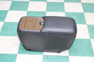 14-17 QX80 Black Leather Woodgrain 2nd Row Rear Floor Center Console OEM Factory - Picture 1 of 12