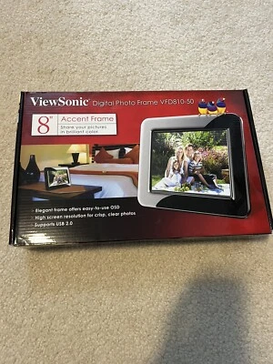 Marco de fotos digital de alta resolución ViewSonic VFD810-50 de 8 pulgadas **NUEVO EN CAJA** Foto 1 de 4