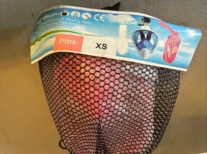Free Breath Full Face Snorkel Mask (easy Breathe) Child Size Extra Small Pink - Picture 1 of 2