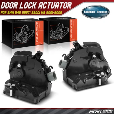 Motor actuador de cerradura de puerta delantera 2 piezas para BMW E46 325Ci 330Ci M3 2001-2006 Foto 1 de 4